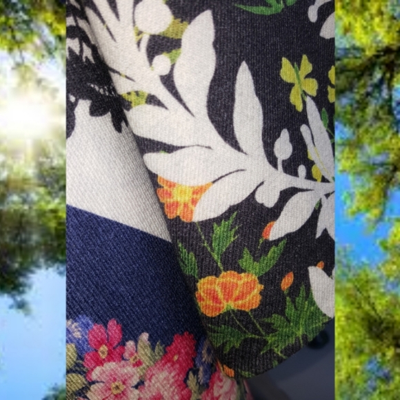 *$2994 NEW OSCAR DE LA RENTA FLORAL WOOL RUNWAY DAY DRESS TUNIC US 8 or 10 L - Picture 7 of 11